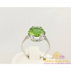 Серебряное кольцо Амалия с султанитом 1857свл